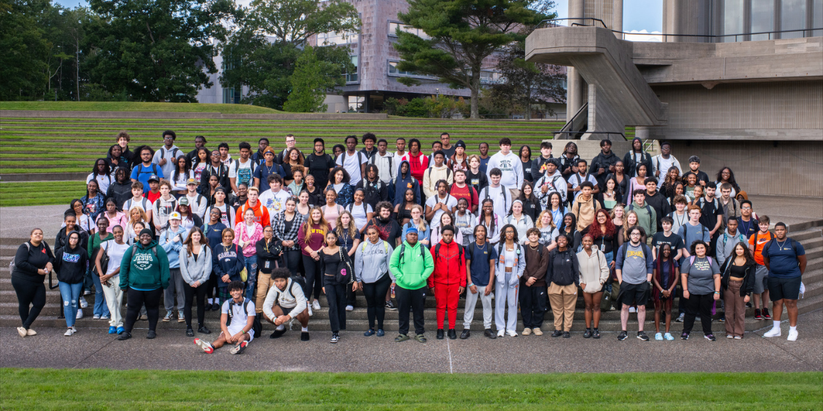 Group shot of College Now students
