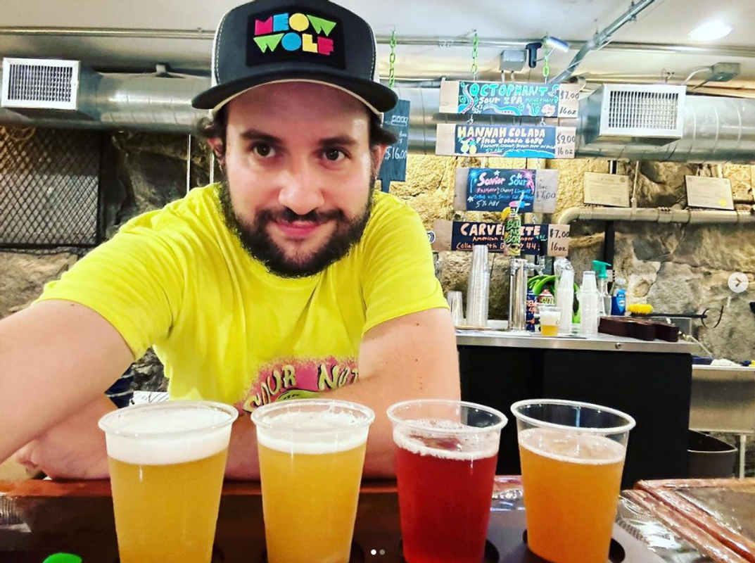 Alum with self-brewed beer