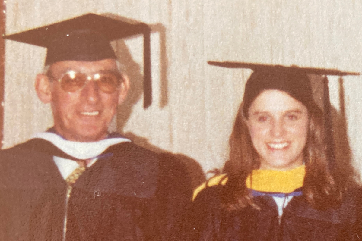 Father-daughter graduate together