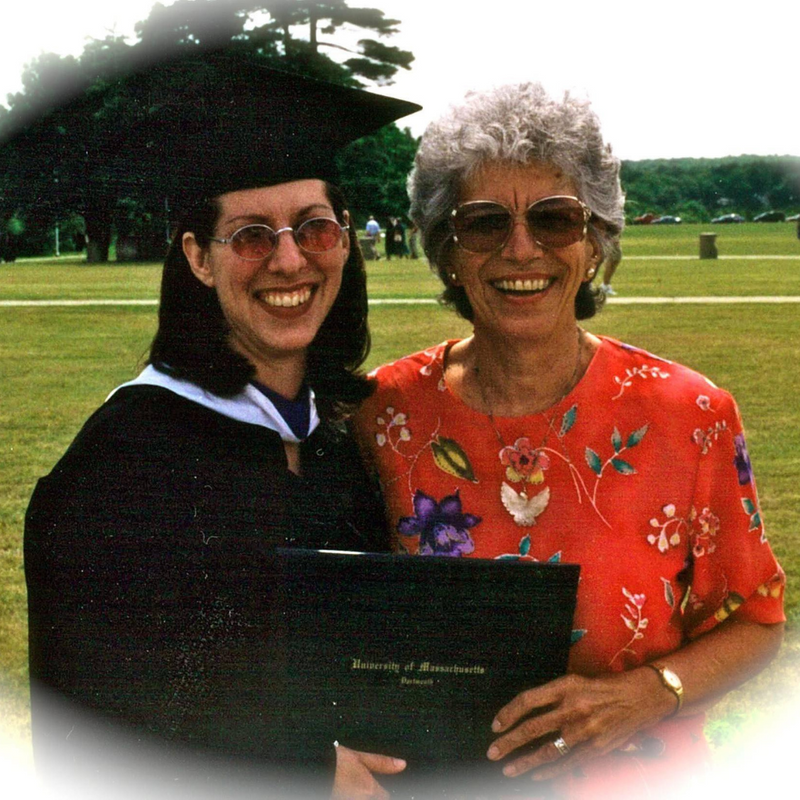 Lorello and mom holding diploma