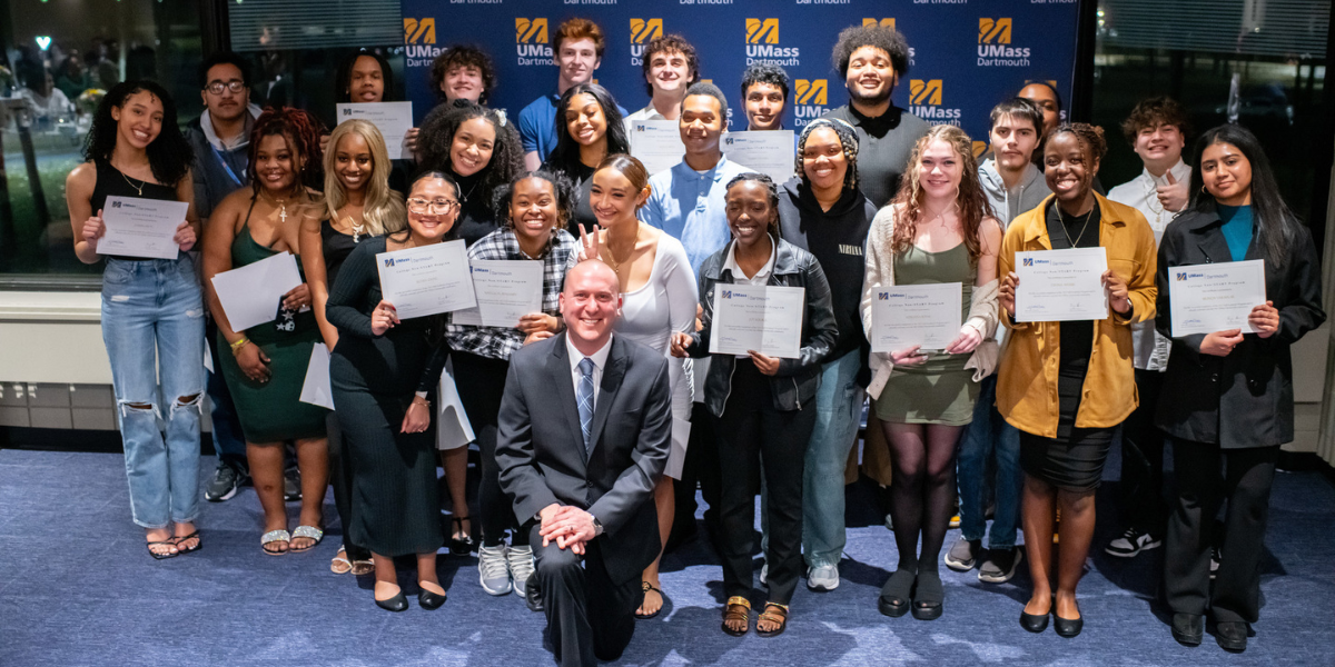 Elkins & students at Share the Dream event