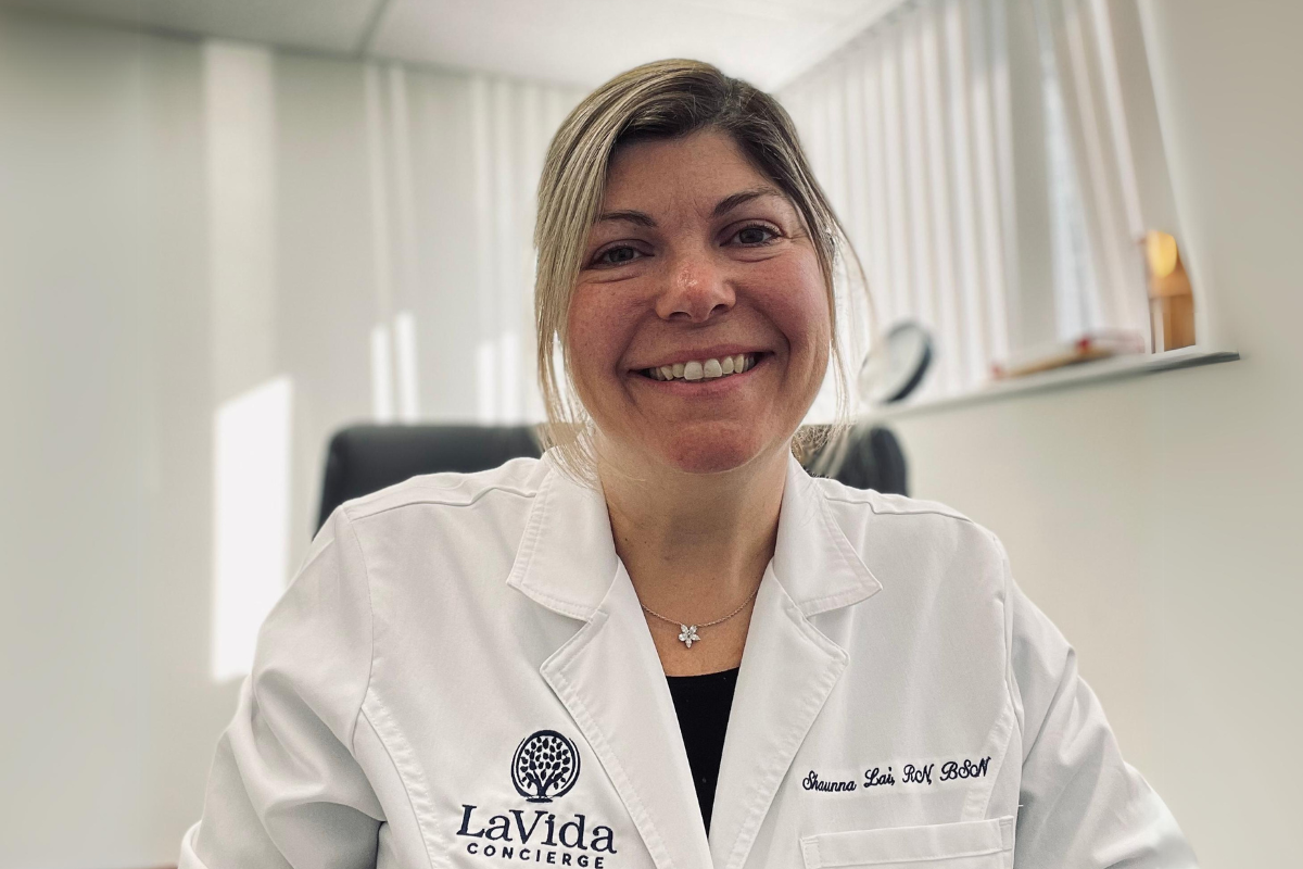 Photo of Lai in white coat