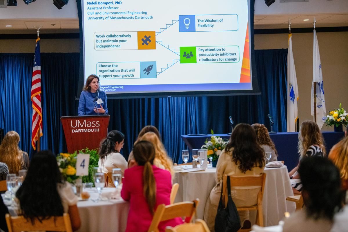 Faculty presenting to students