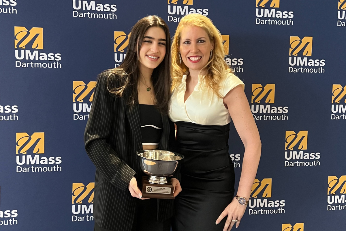 Student and donor at annual brunch
