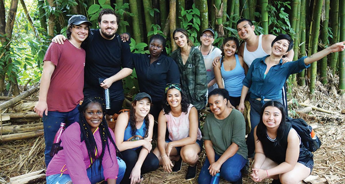 student on service trip in Puerto Rico