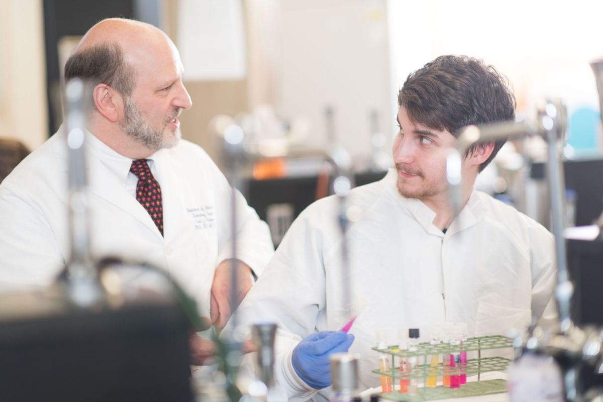 Professor Frank Scarano with Andrew Gabrielson '18