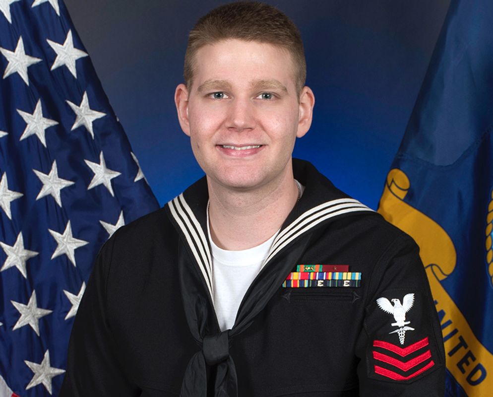 Mark Gregg military portrait in Navy uniform