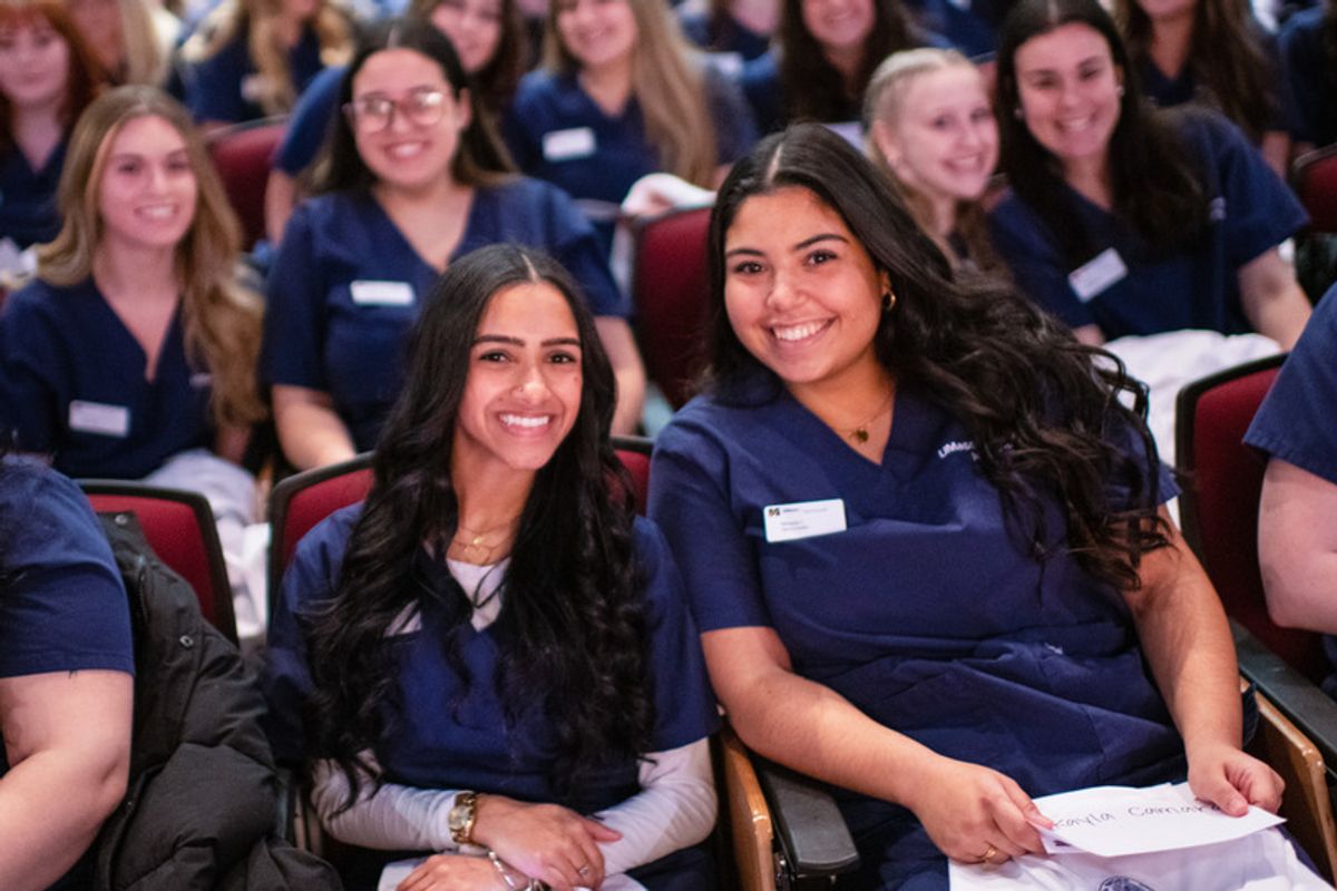 Female students in audience