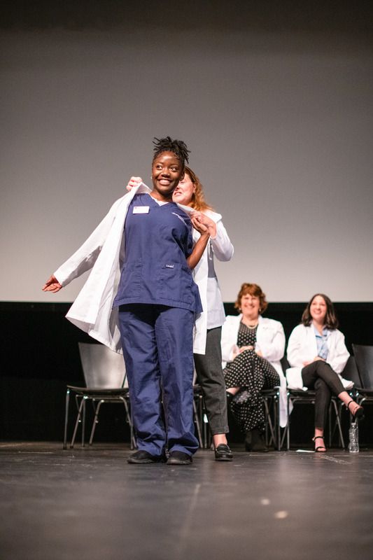 Nursing students being cloaked