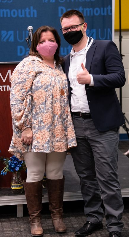 Graduate Andrew Guest and his mother