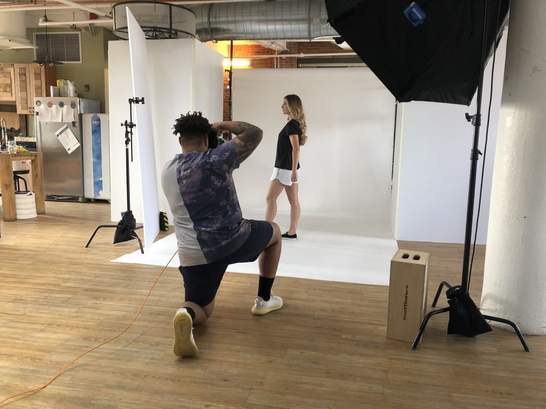 Marcus Howard '19 taking a picture.