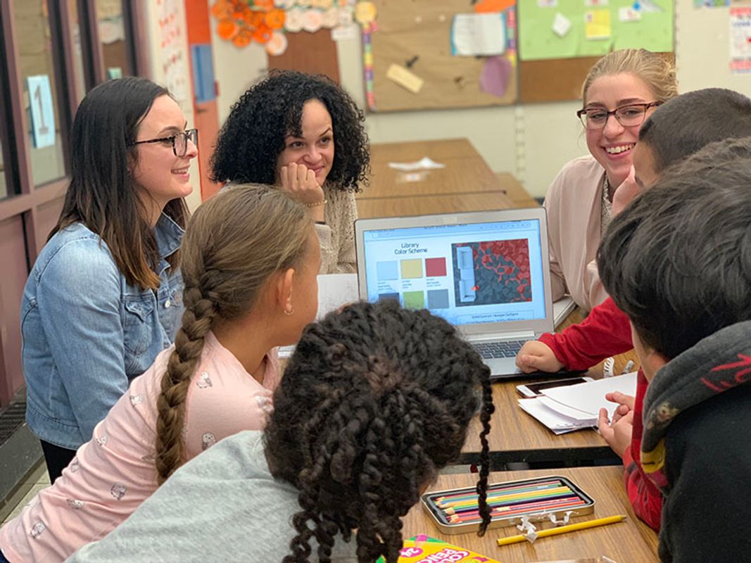 Fall 2018  Dr. Rose Mary Botti-Salitsky's IAD 401 Special Topics studio collaborated with Carney Academy in New Bedford MA