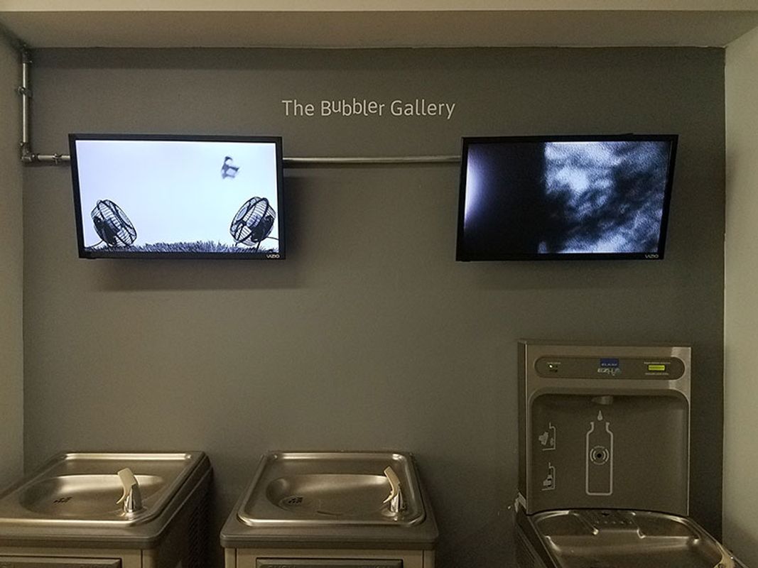 photo of the Bubbler Gallery screens