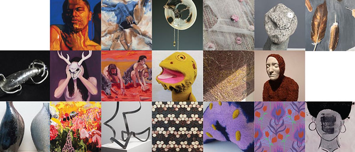 BFA Exhibition 2019 poster detail of student work