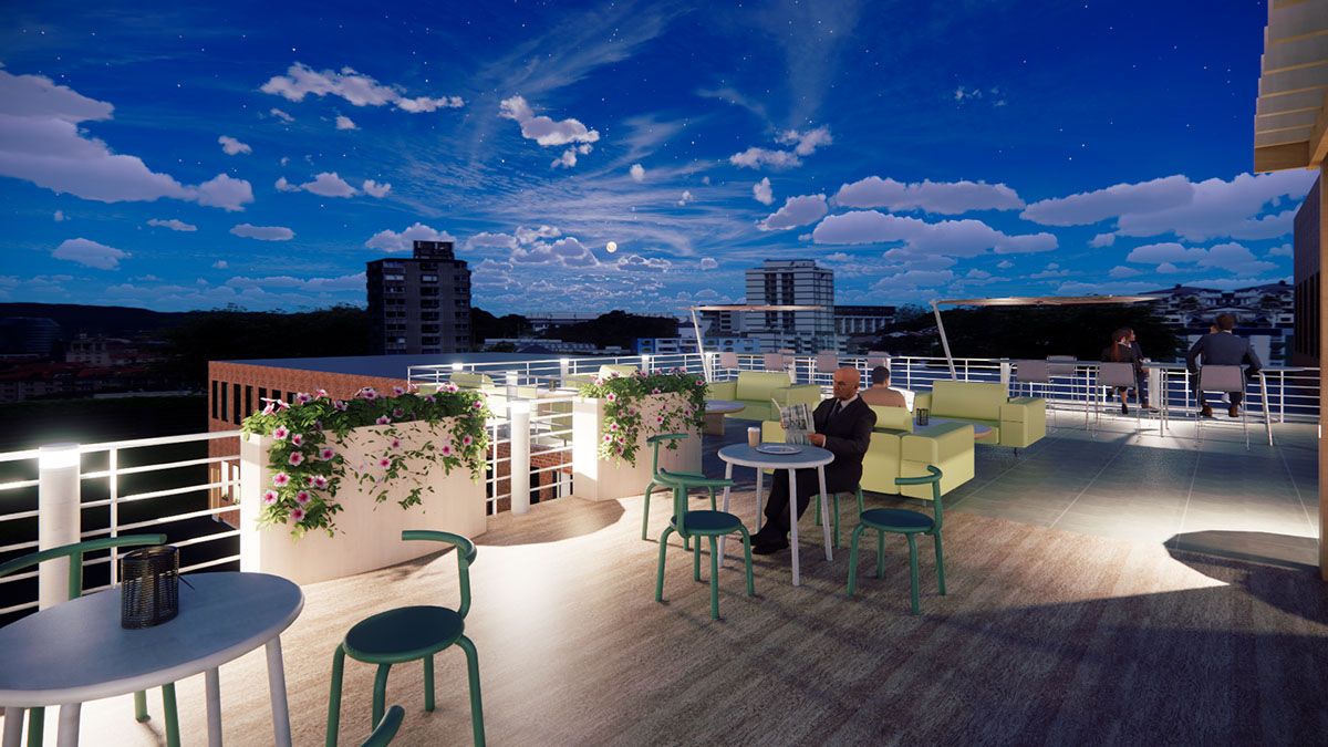 Canopy Coworking, 2021, roof deck walkthrough