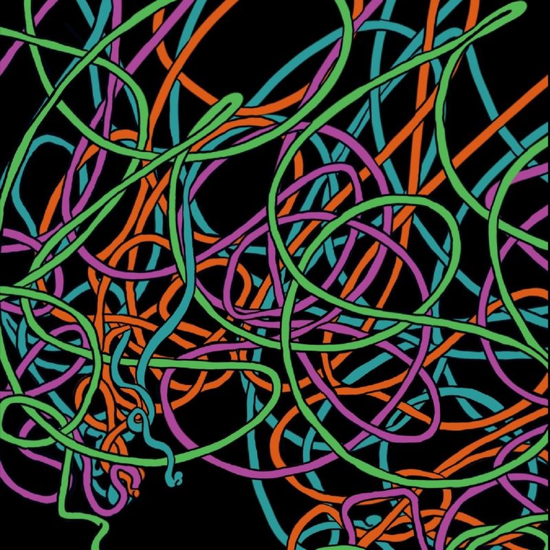 Headspace, 2021, digital illustration, 10 X 10 inch canvas