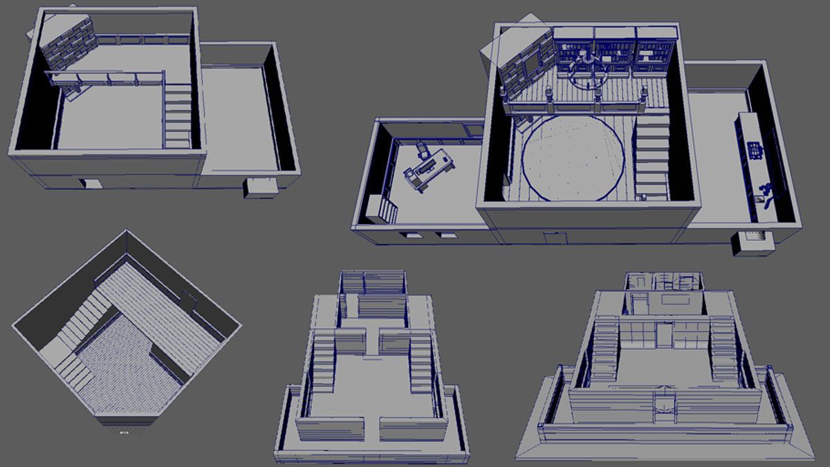 Level Progression, 2022, previous layouts for the level’s design
