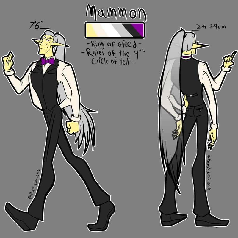 Mammon, 2021, a full body turnaround of Mammon, 8.5 x 8.5 in