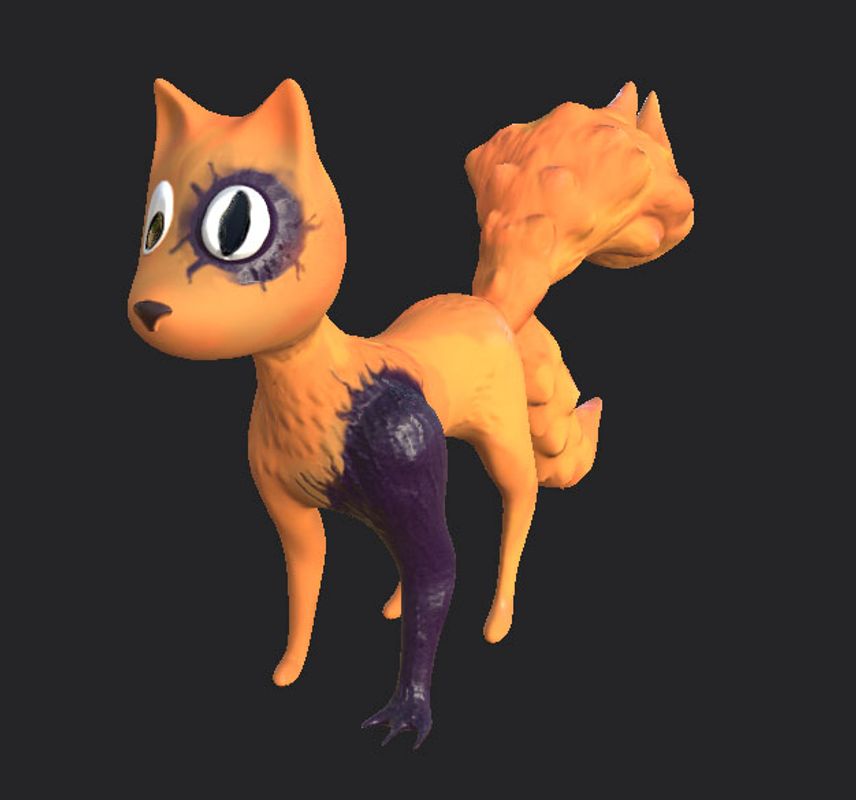 Twin-Tails, 2022, a 3D model of the main character from Lexia’s Capstone film