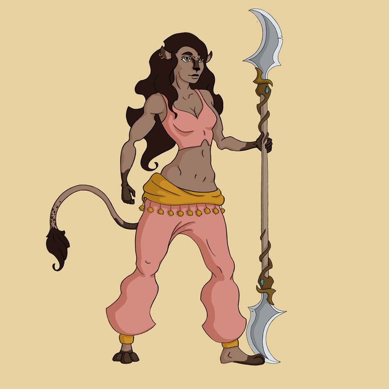 Rhea Character Sketch, 2022, character sketch for a graphic novel, 8x8 in.