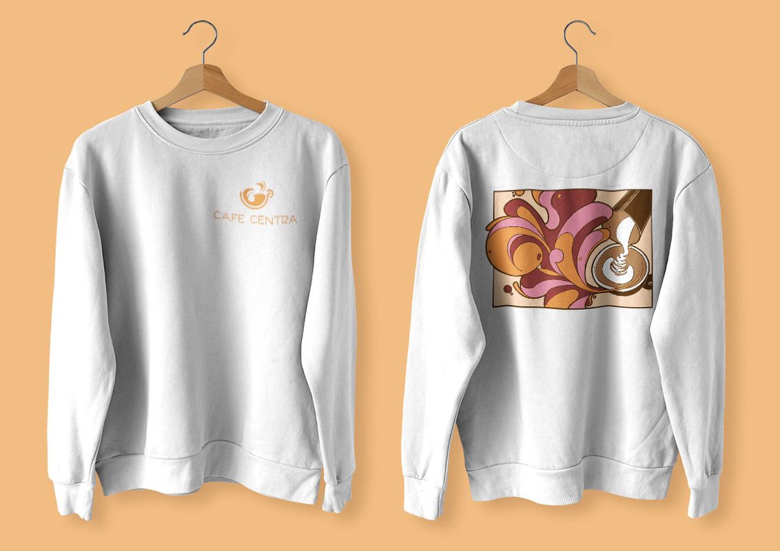 Cafe Centra Clothing, 2022, purchasable sweaters inspired by the illustrations