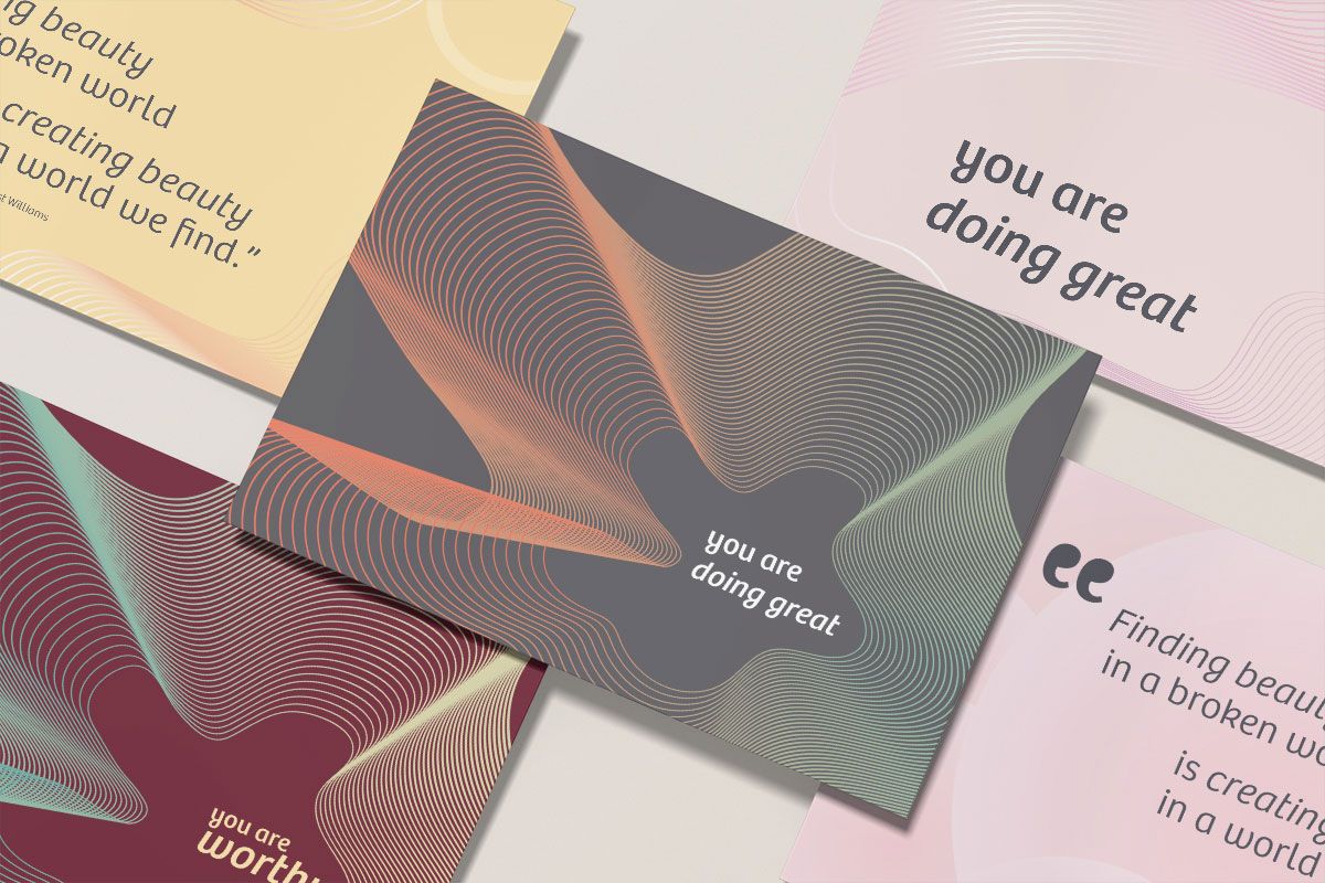 Elevate A Friend, 2022 a postcard series to uplift others 4 x 6 in