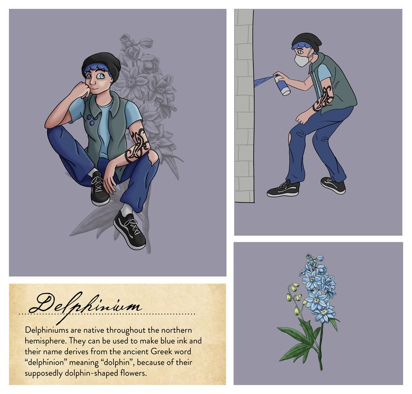 Delphinium, 2021-22, digital