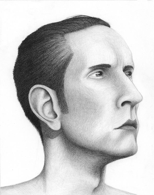 Self-portrait, 2022, graphite on vellum Bristol board, 10 x 12.5 in.