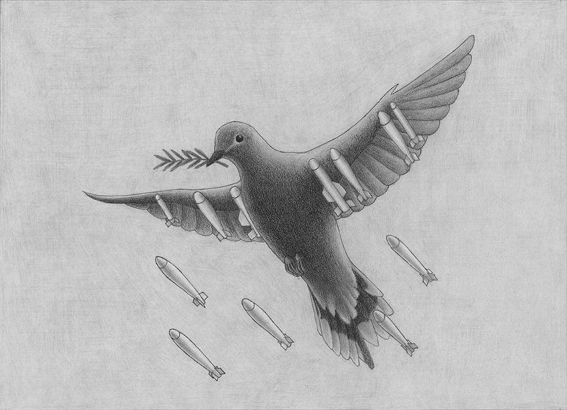 Warbird, 2020, graphite on paper, 11 x 8 in.