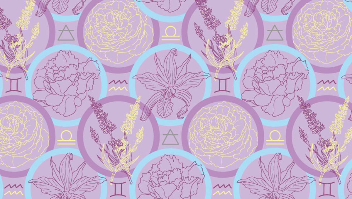 Air Element Pattern, from the series, Age of Aquarius, 2022, hand drawn and digitally rendered, repeat size variable