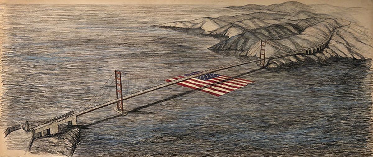 Yamamoto, Untitled, Colored pencils on paper, 36x84, 1976