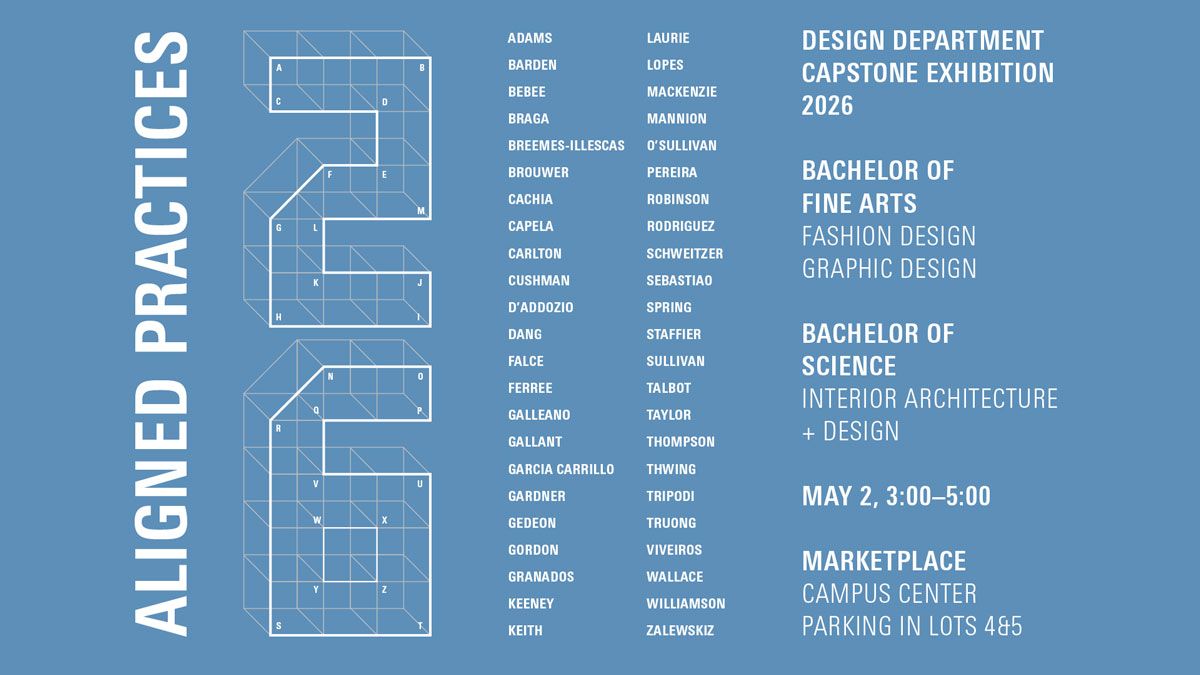 Aligned Practices Design Department Capstone Exhibition poster