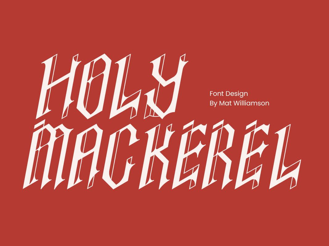 Holy Mackerel font design