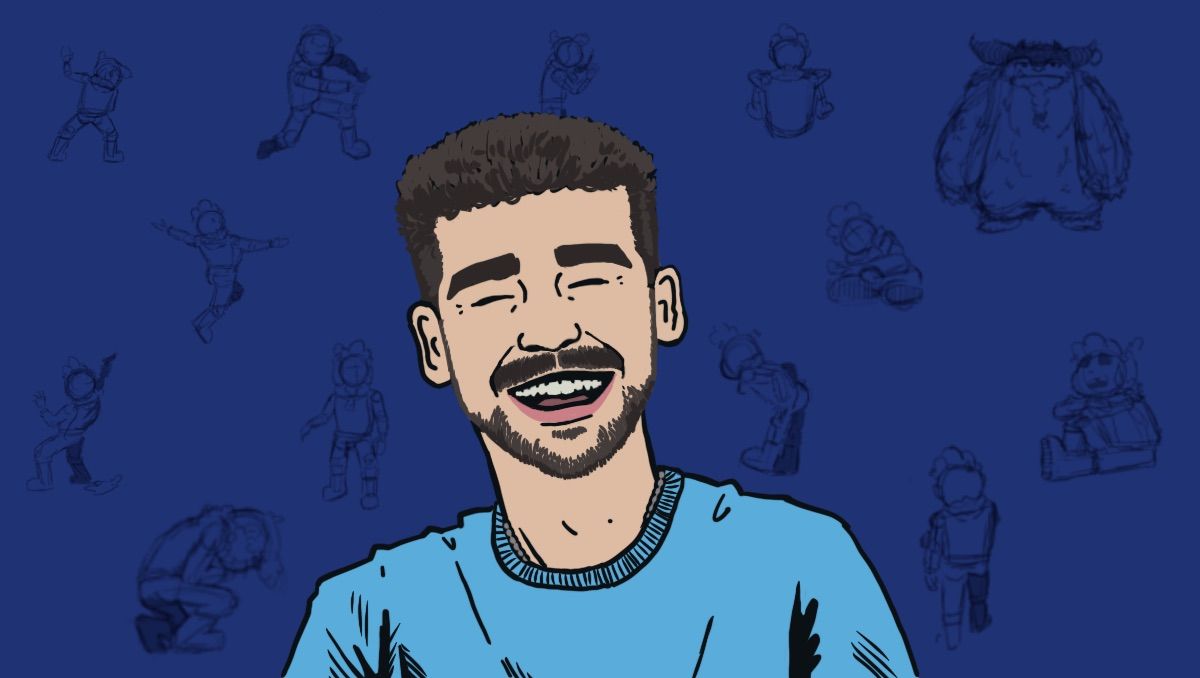 Zack Kelly self-portrait