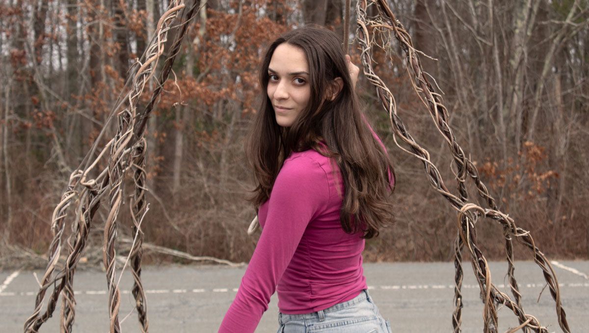 Sam Angelini pictured with sculpture