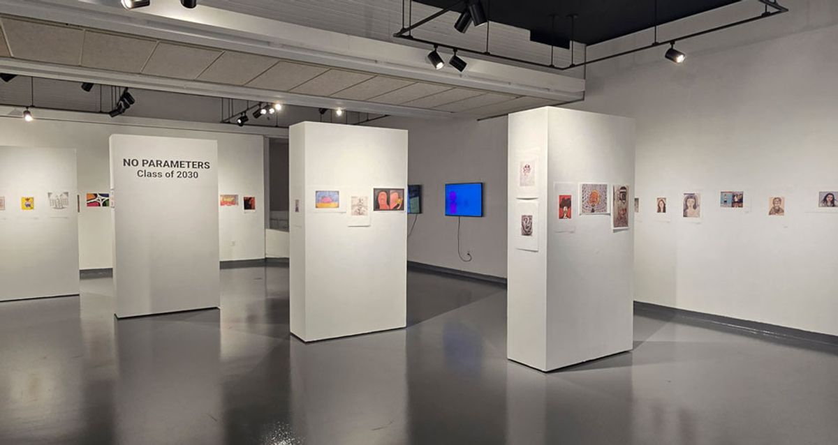 No Parameters exhibition of work by incoming students in the Campus Gallery