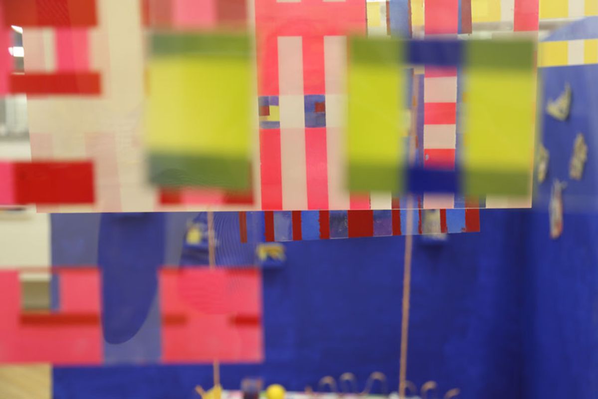 Alison Bergman, Untitled (detail), 2026, Plexi glass and spray paint, 10 x 6 feet