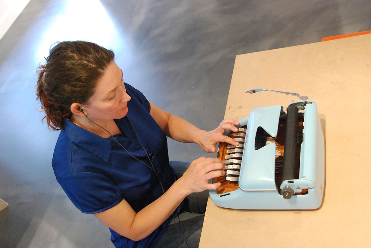 Tracey Cockrell - Performance on experimental musical instrument Photo credit: Jeff Wolf