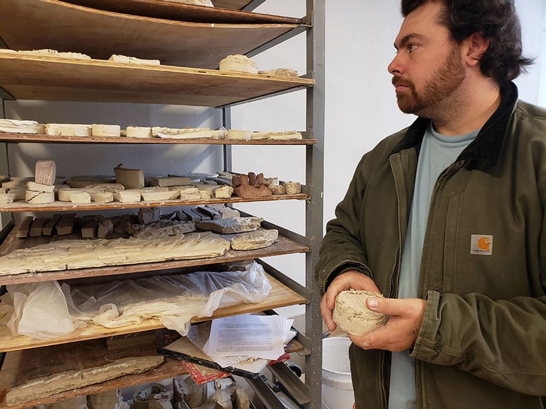 Christopher Thomas Smith in his studio