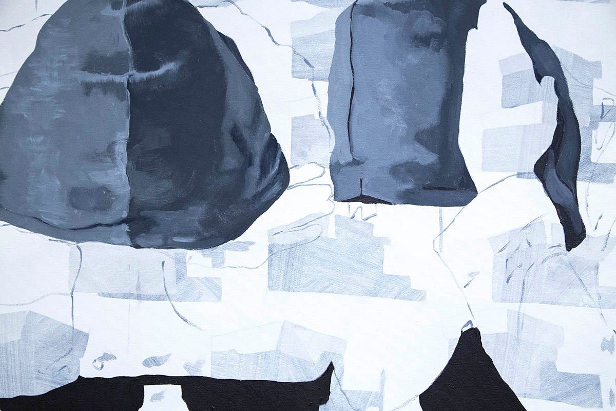 Bracing, oil on canvas, 36