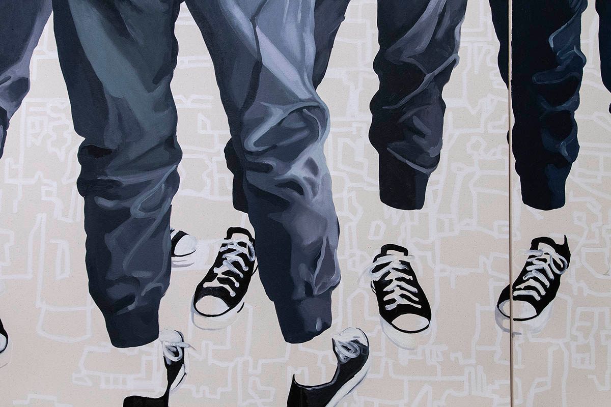 Curbside, oil on canvas, 84