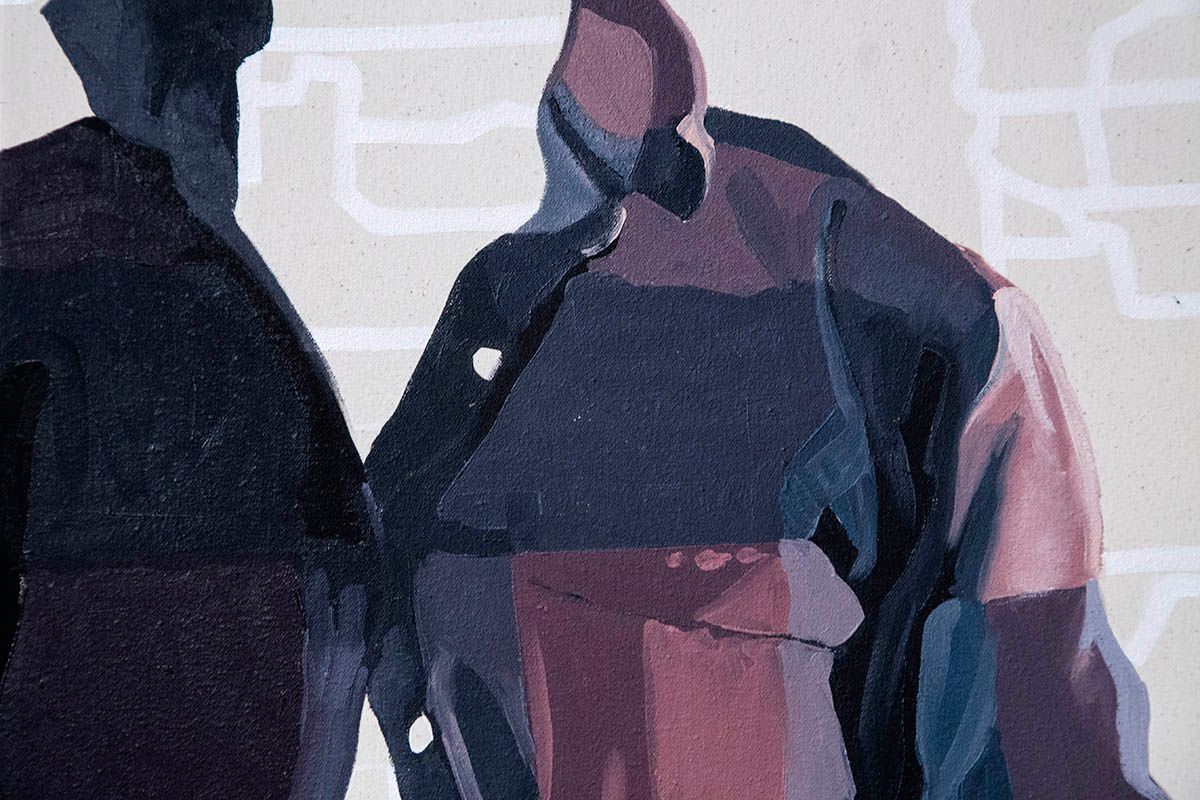 Curbside, oil on canvas, 84