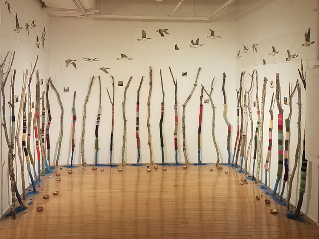 Work by Uli Brahmst in University Art Gallery