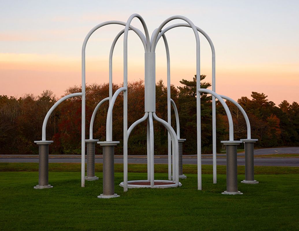 Nancy Holt (American 1938-2014) Spinwinder 1991) at the University of Massachusetts Dartmouth. Photograph: Chris Diani, 2021.