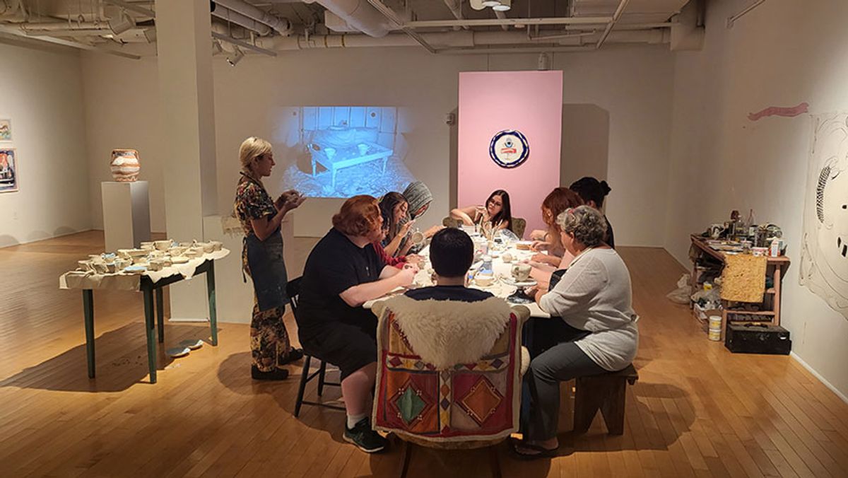 Queen of Cups, September 2022, Interactive ceramic performance with Dana Sherwood. Photo credit: Viera Levitt
