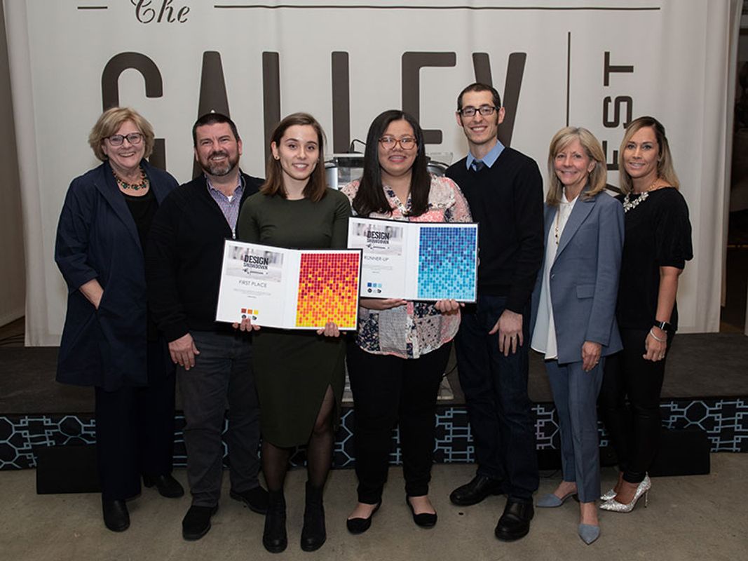 The judges with student winners