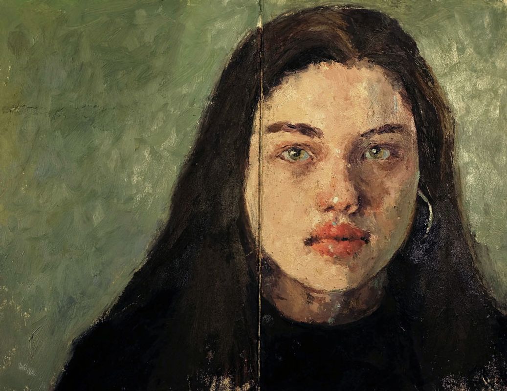 Anna Foro - Margot, oil on paper, 8 x 10 inches