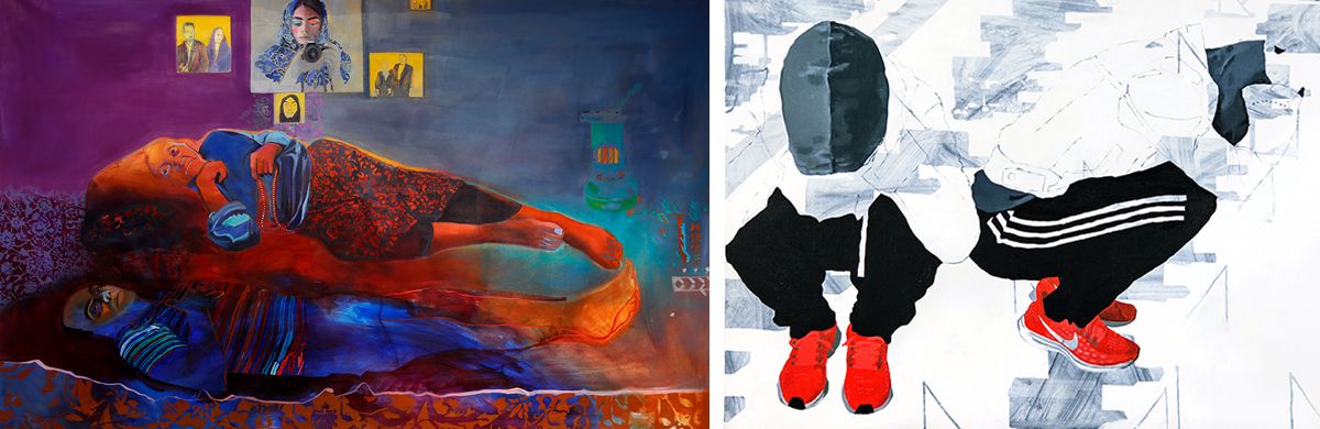 work by Shabnam Jannesari (MFA 2021) and Taylor Maroney (MFA 2020)