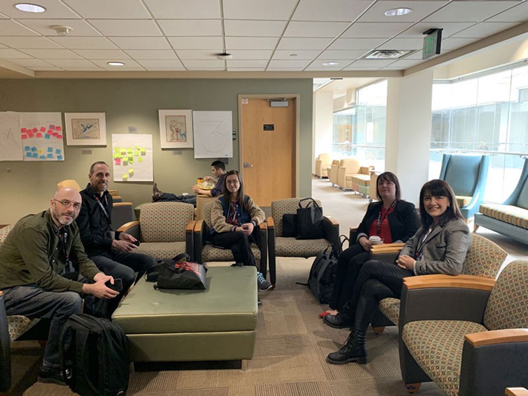 Team members who participated in the Imagining America National Gathering.