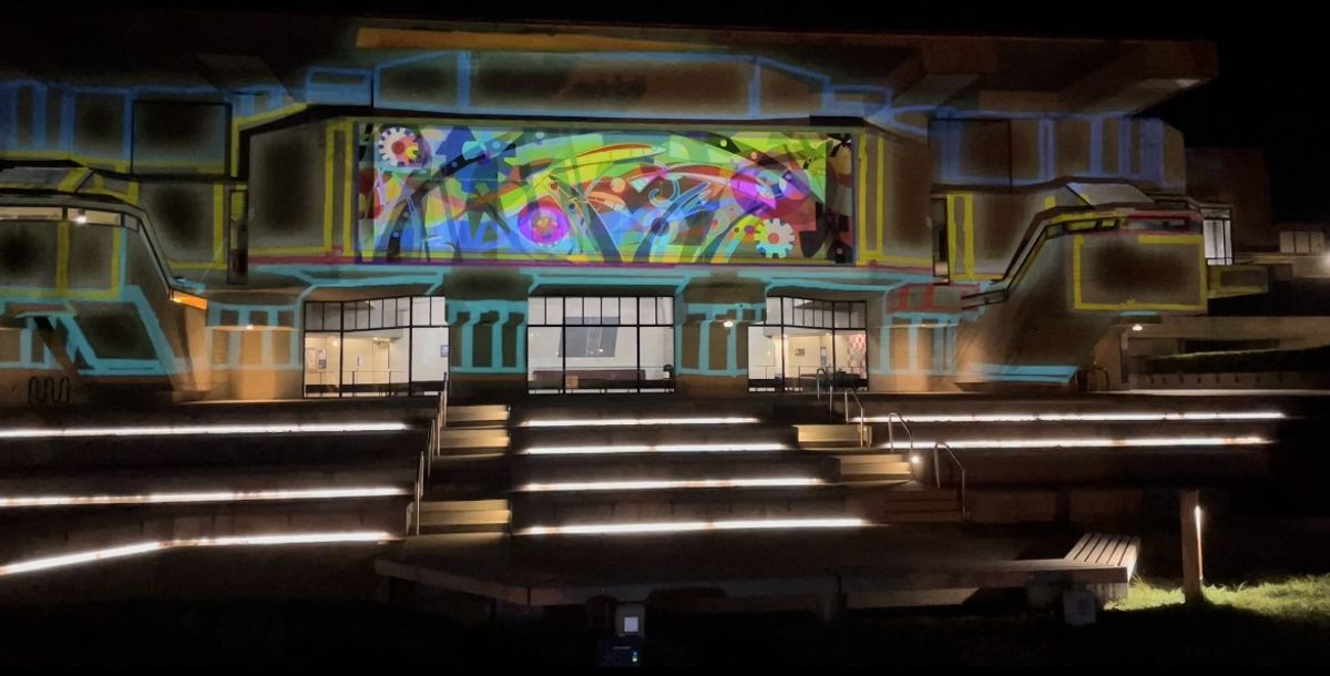 Projection Art on the MacLean Campus Center